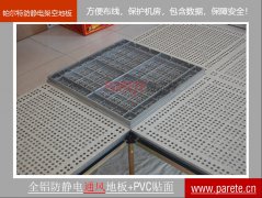 全鋁防靜電通風架空地板-PVC貼面